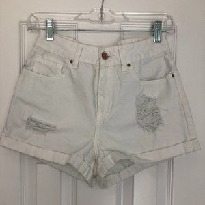 PacSun High-waisted Short in White Size 25